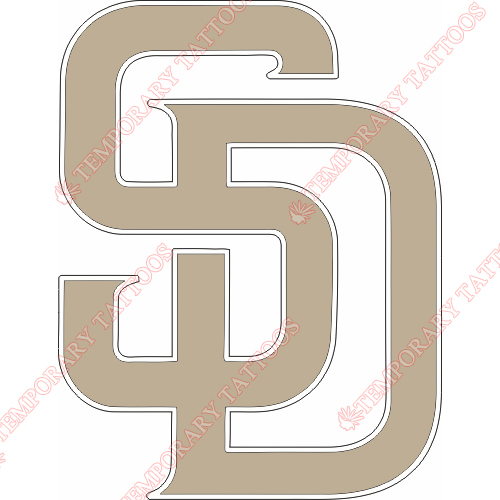 San Diego Padres Customize Temporary Tattoos Stickers NO.1855